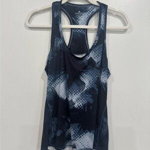 Athleta Women's Blue and White Unlined Tank Top